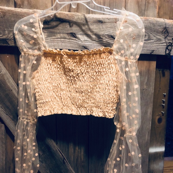 Very cute little stretch tube top with sleeves - Picture 2 of 3